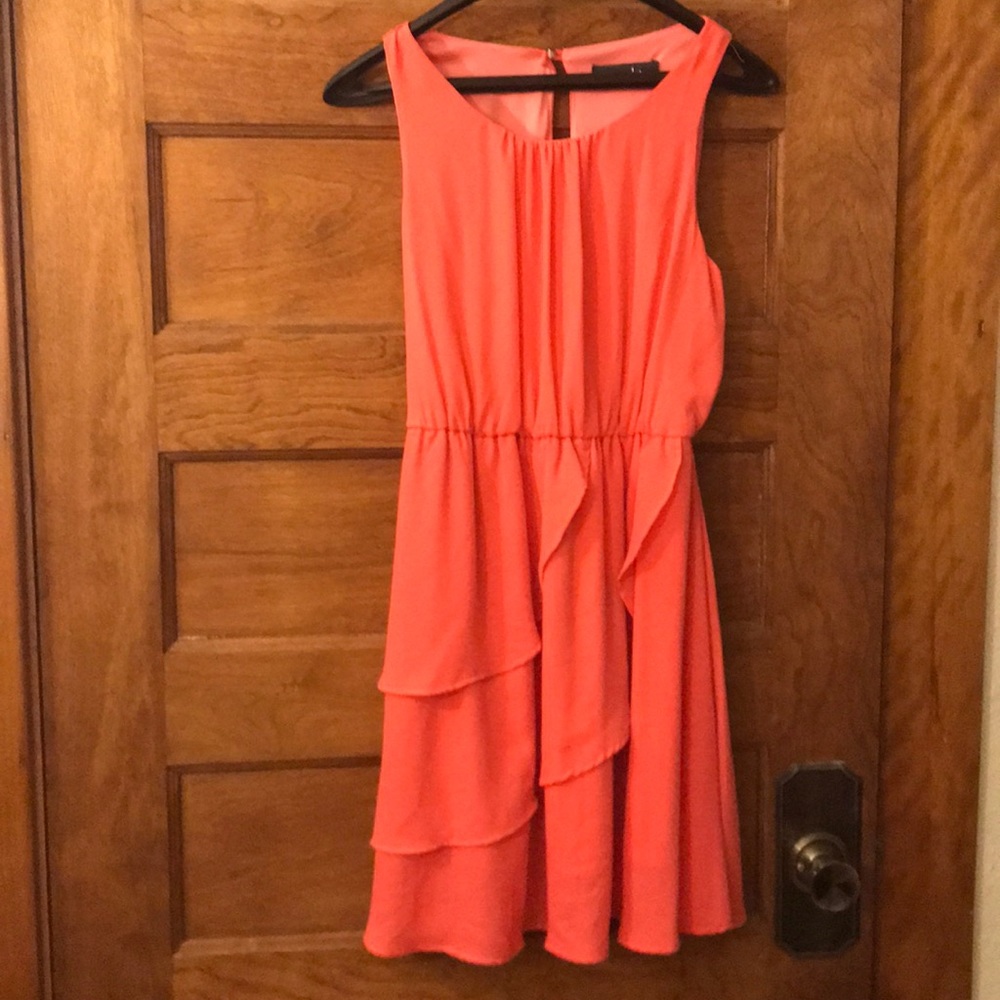 Coral Sleeveless Dress